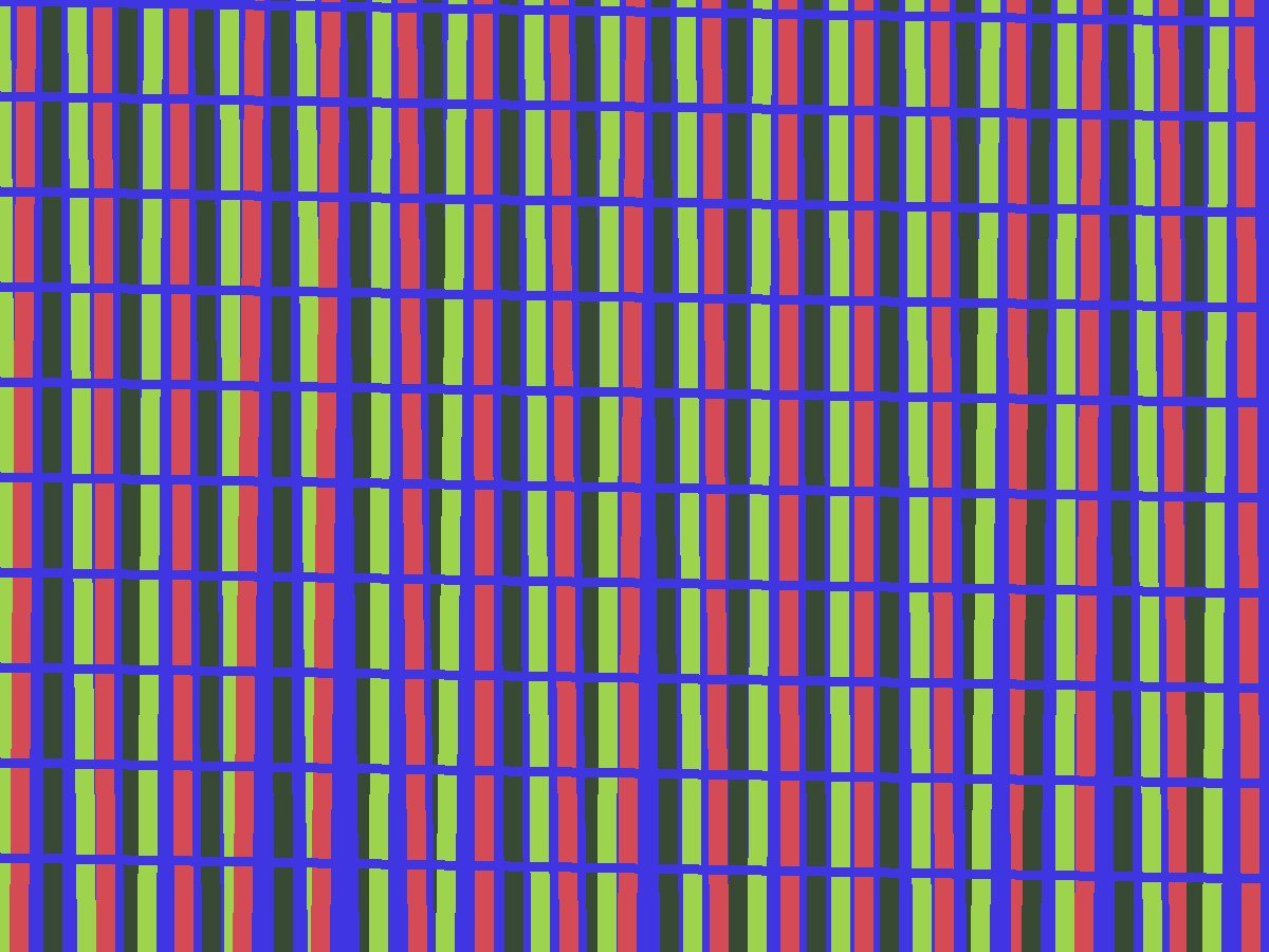 Rainbow wall hanging: a drawn cords pattern